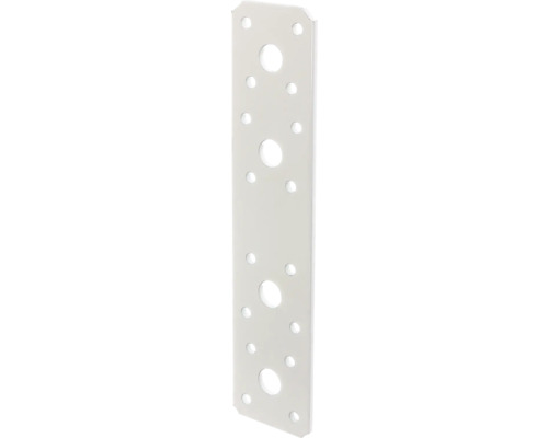 Plochá spojka 180 x 40 mm, bíle poplastovaná, 1 kus