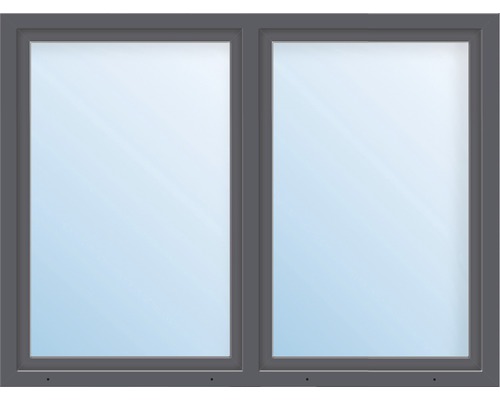 Plastové okno dvoukřídlé ARON Basic bílé/antracit 1350 x 500 mm Okno se dvěma křídly