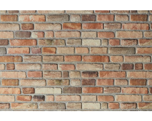 Detail obkladu stěny se vzorem cihel.