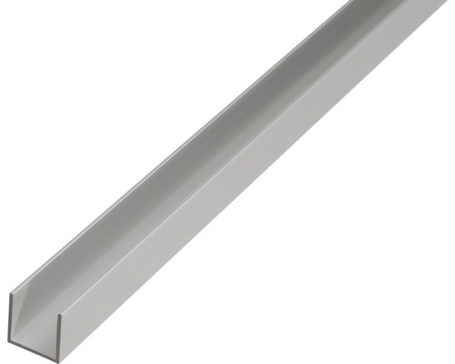 U profil hliníkový stříbrný 12x10x1,5 mm, 2 m-0