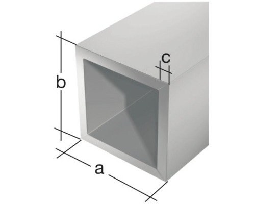 Čtvercový hliníkový profil s rozměry