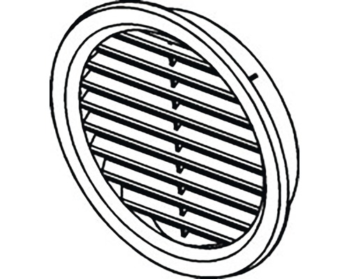 Kulatá mřížka proti povětrnostním vlivům pro montáž na stěnu