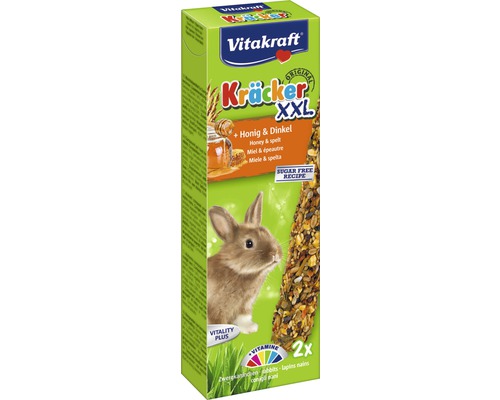 Pamlsky pro hlodavce Vitakraft Kräcker XXL pro králíky medové 2 ks