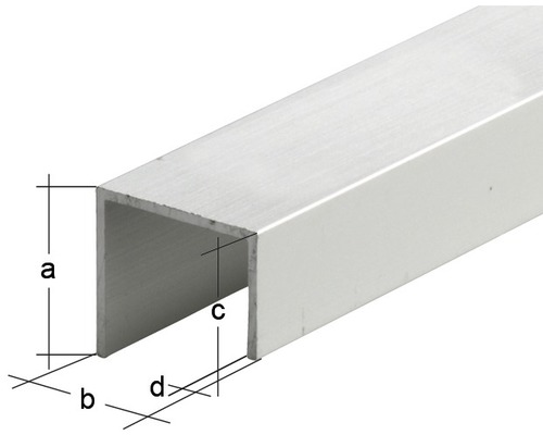 Hliníkový profil U s rozměry