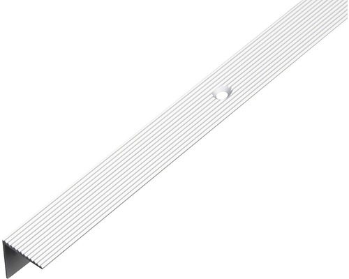 Alu schodový profil, stříbrný elox 21x21x1,8 mm, 1 m