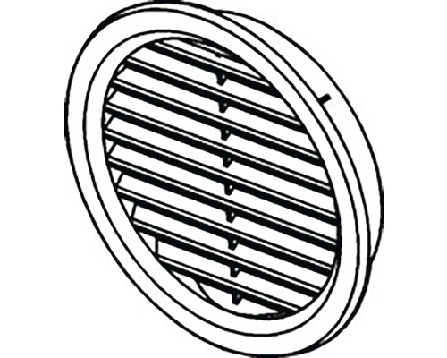 Kruhová mřížka odolná proti povětrnostním vlivům s lamelami