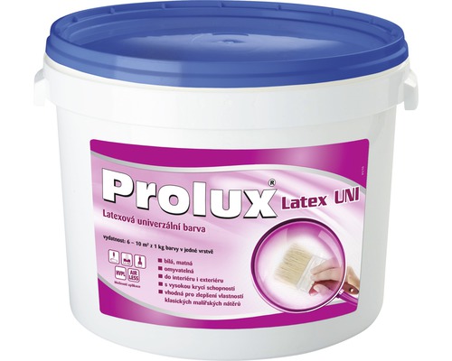 Barva na zeď Prolux Latex UNI bílá 5 kg