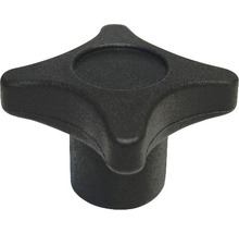 Černý hvězdicový úchyt z plastu