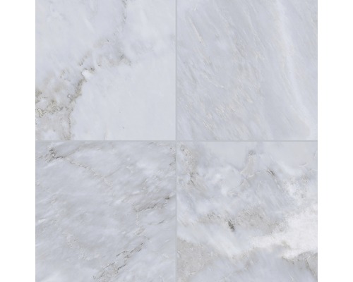 Dlažba imitace mramoru Velvet gris 33,15 x 33,15 cm Čtyři mramorové dlaždice s jemnou kresbou