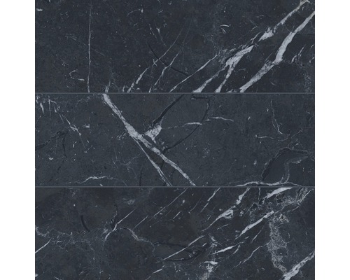 Dlažba imitace mramoru Velvet Brick negro 33,15 x 33,15 cm Tři keramické dlaždice s mramorovým vzhledem