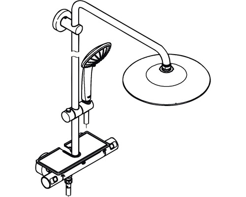 Sprchový systém s hlavovou a ruční sprchou
