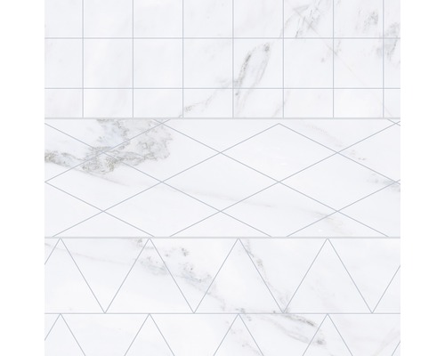 Dlažba imitace mramoru Velvet Brick geo blanco 33,15 x 33,15 cm