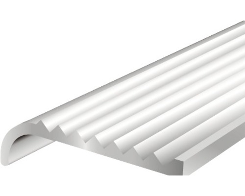 Alu schodový profil, stříbrný elox 23x6,3x2 mm, 1 m Schodový hranový profil z plastu