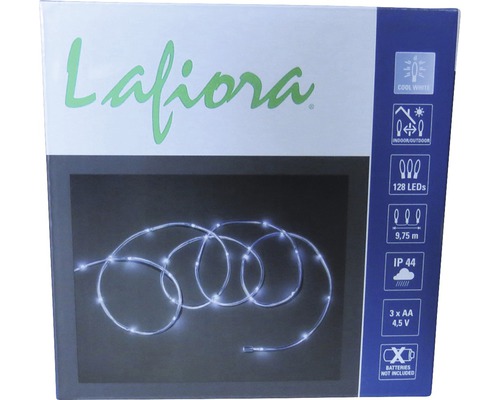 Světelný LED řetěz Lafiora se 128 LED pro vnitřní i venkovní použití, délka 9,75 metru, stupeň krytí IP 44