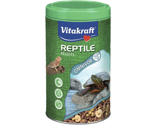 Krmivo pro vodní želvy Vitakraft Reptile Pellets 1 l Vitakraft Reptile Pellets pro všežravce v plechovce