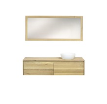 Koupelnová sestava s umyvadlem na desku a zrcadlem