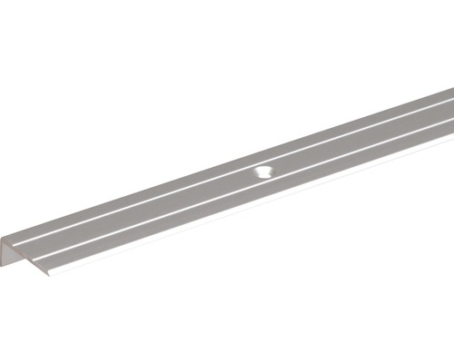Alu schodový profil, stříbrný elox 24,5x20x1,5 mm, 1 m