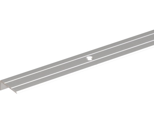 Alu schodový profil, stříbrný elox 24,5x10x1,5 mm, 1 m