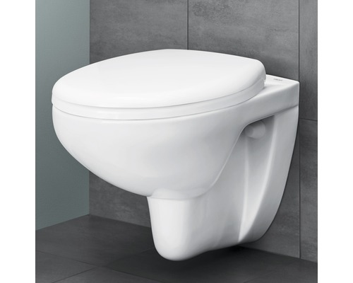 Závěsný klozet z keramiky s uzavřeným víkem