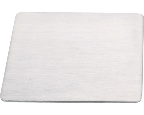 REIKA montážní destička Ovaro pro magnetické příslušenství 12x12 cm kartáčovaná Čtvercová deska z nerezové oceli