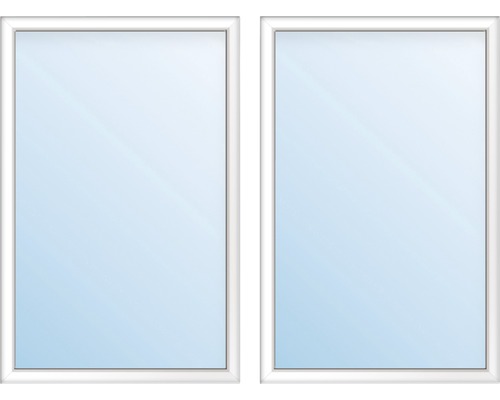 Plastové okno dvoukřídlé se štulpem ARON Basic bílé 1350 x 650 mm