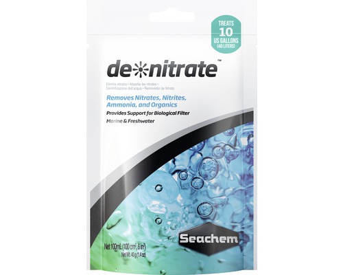 Dezinfekční prostředek Seachemm De*Nitrate 100 ml Seachem De-Nitrate akvarijní filtr pro odstranění dusičnanů, ošetří až 40 litrů