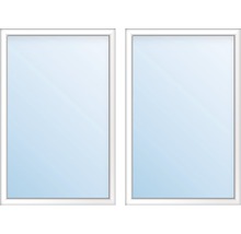 Plastové okno dvoukřídlé se štulpem ESG ARON Basic bílé 1300 x 1400 mm-thumb-0