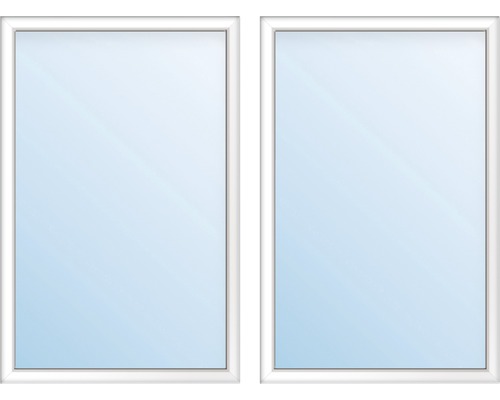 Plastové okno dvoukřídlé se štulpem ESG ARON Basic bílé 1000 x 1400 mm-0