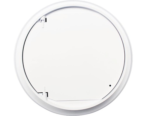 Kulatý, bílý hlásič kouře pro montáž na strop