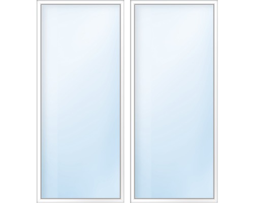 Balkónové dveře plastové dvoukřídlé se štulpem ARON Basic bílé 1600 x 2000 mm