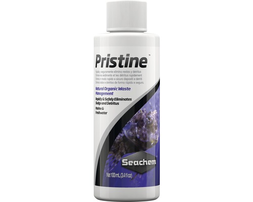 Seachem Pristine koncentrát na úpravu vody 100 ml Seachem Pristine pro přirozené odstraňování organického odpadu v mořských a sladkovodních akváriích