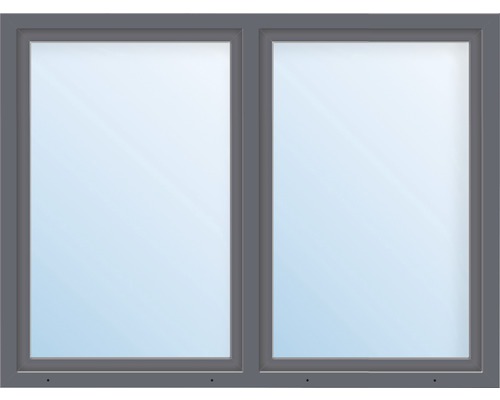 Plastové okno dvoukřídlé se štulpem ARON Basic bílé/antracit 1150 x 750 mm Okno s rámem