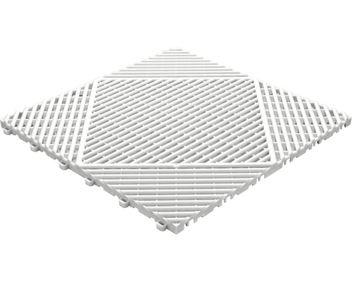 Plastová podlahová dlaždice s mřížkovou strukturou