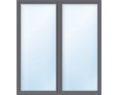 Balkónové dveře plastové dvoukřídlé se štulpem ESG ARON Basic bílé/antracit 1450 x 2000 mm-0