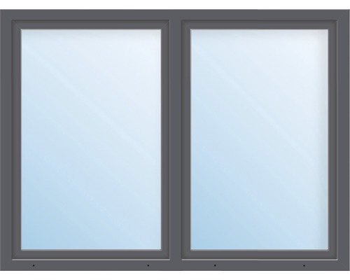 Plastové okno dvoukřídlé se štulpem ESG ARON Basic bílé/antracit 1550 x 1500 mm-0