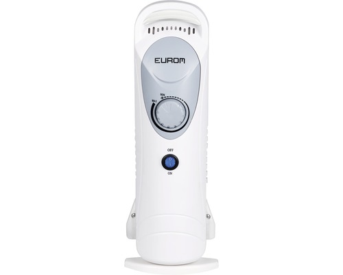 Olejový radiátor Eurom s termostatem a ovládacími prvky pro regulaci tepla