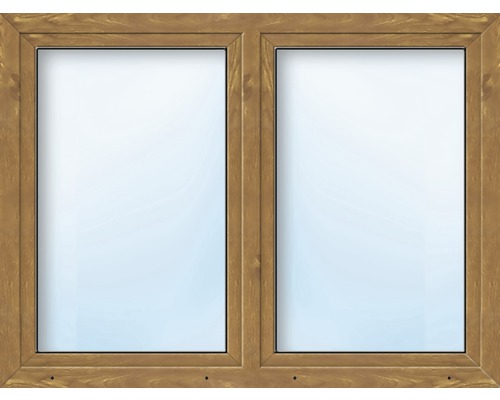 Plastové okno dvoukřídlé se štulpem ARON Basic bílé/zlatý dub 1100 x 950 mm