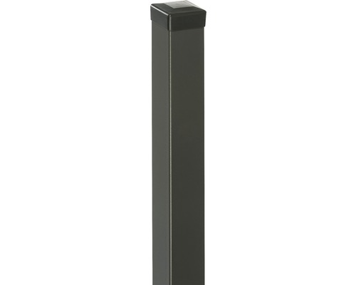 Plotový sloupek POLBRAM 5 x 5 x 200 cm RAL 7016 antracitová šedá Čtverhranný sloupek s krytkou