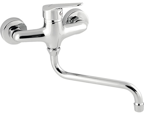 Umyvadlová/dřezová baterie páková Novaservis Titania Iris New chrom 94470/T,0 Kuchyňská baterie pro montáž na stěnu s otočným výtokem