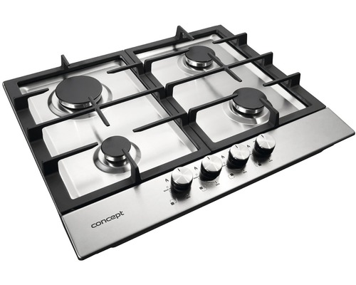 Plynová varná deska se čtyřmi hořáky.