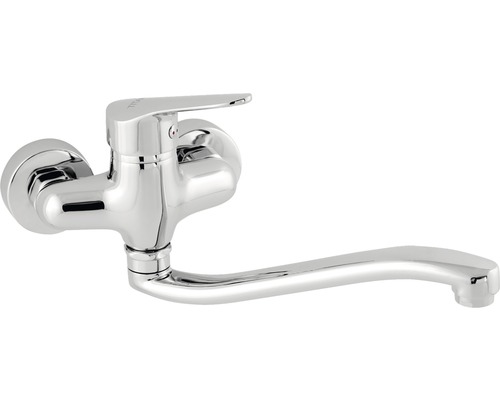 Umyvadlová/dřezová baterie páková Novaservis Titania Iris New chrom 94474,0 Nástěnná baterie s otočným výtokem
