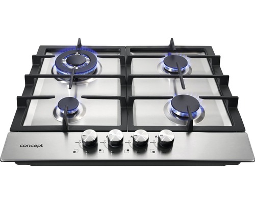 Plynová varná deska se čtyřmi hořáky a otočnými ovladači