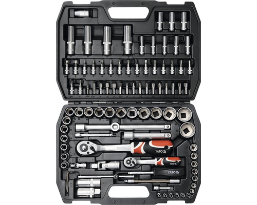 Sada nářadí Yato v kufříku s ráčnami, ořechy a bity