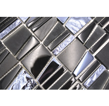 Skleněná mozaika s kovem XCM LA29 30,0x30,0 cm černá-thumb-3