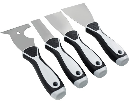 Sada špachtlí s plastovou rukojetí, čtyři kusy