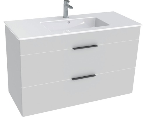 Koupelnová skříňka s umyvadlem Jika Cube 62,3x100x43 cm bílá H4536521763001 Skříňka pod umyvadlo se dvěma zásuvkami a umyvadlem na desku