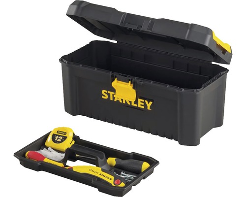 Otevřený box na nářadí Stanley s nářadím