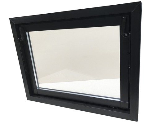 Sklopné sklepní okno plast hnědé 600x400 mm s jednovrstvým sklem