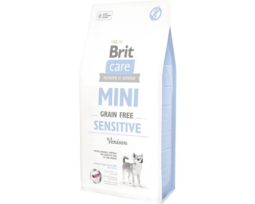 Granule pro psy Brit Care Mini Sensitive Grain Free 7 kg Brit Care Mini Sensitive suché krmivo pro psy s příchutí zvěřiny
