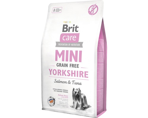 Granule pro psy Brit Care Mini Grain Free Yorkshire 2 kg Brit Care Mini Yorkshire suché krmivo pro psy s lososem a tuňákem